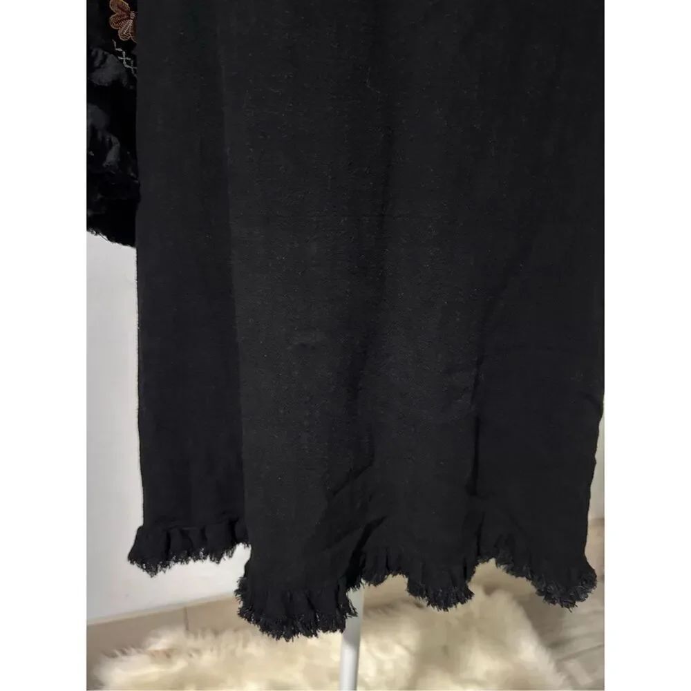Umgee  double Ruffle sleeve Embroidered top M - Picture 8 of 10